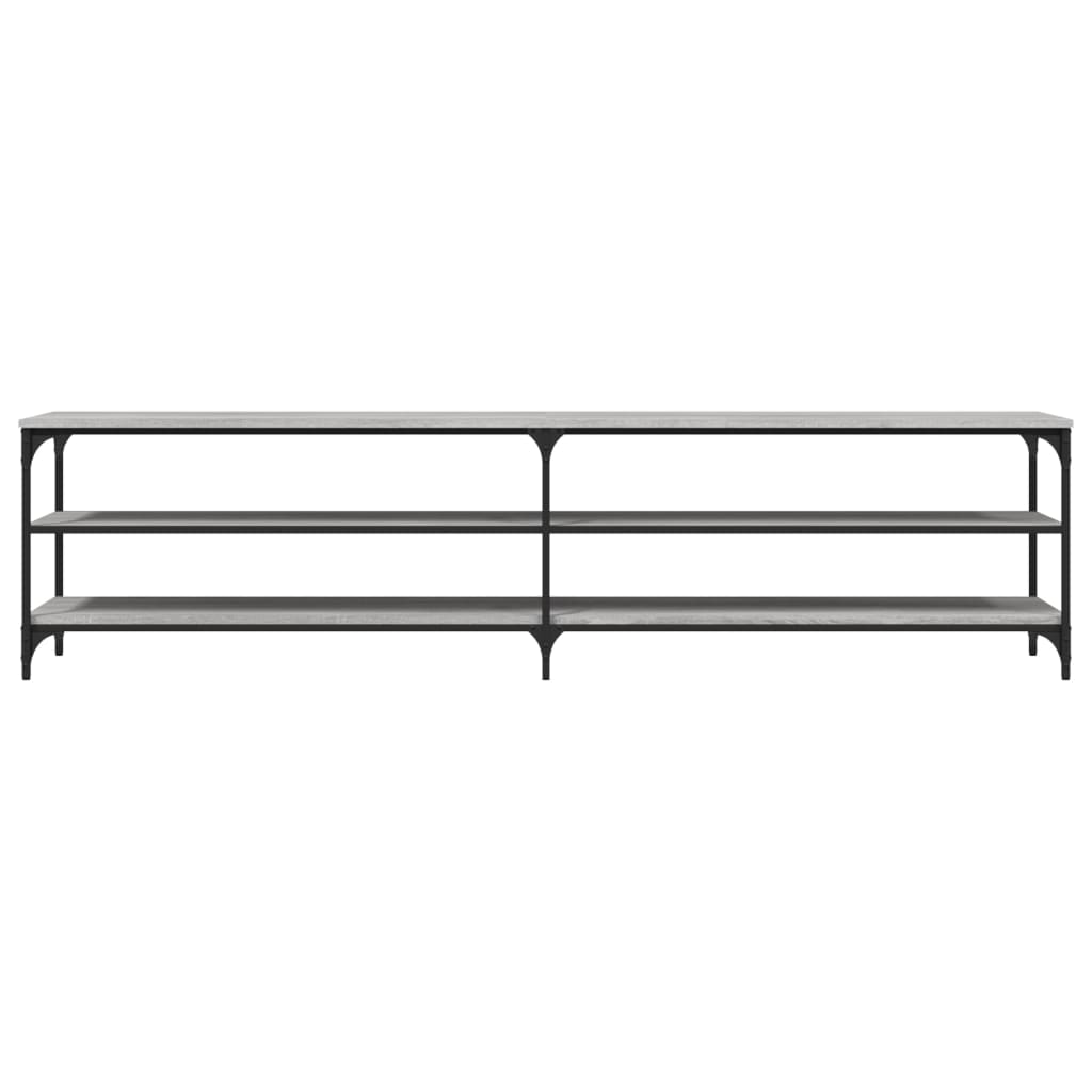 vidaXL TV-Schrank Grau Sonoma 200x30x50 cm Holzwerkstoff und Metall