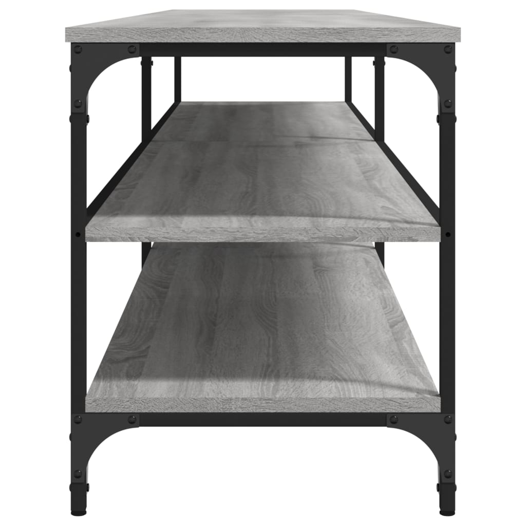 vidaXL TV-Schrank Grau Sonoma 200x30x50 cm Holzwerkstoff und Metall
