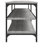 vidaXL TV-Schrank Grau Sonoma 200x30x50 cm Holzwerkstoff und Metall
