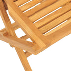 vidaXL 5-tlg. Garten-Essgruppe Massivholz Teak
