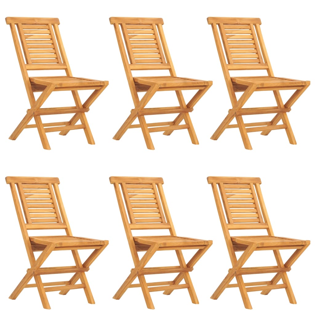 vidaXL 7-tlg. Garten-Essgruppe Massivholz Teak