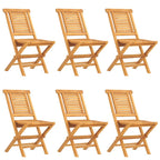 vidaXL 7-tlg. Garten-Essgruppe Massivholz Teak