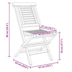 vidaXL Gartenstühle 6 Stk. Klappbar 47x63x90 cm Massivholz Teak