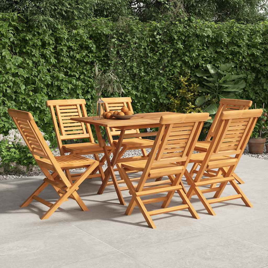 vidaXL Gartenstühle 6 Stk. Klappbar 47x63x90 cm Massivholz Teak