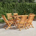 vidaXL Gartenstühle 6 Stk. Klappbar 47x63x90 cm Massivholz Teak