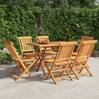 vidaXL Gartenstühle 6 Stk. Klappbar 47x63x90 cm Massivholz Teak