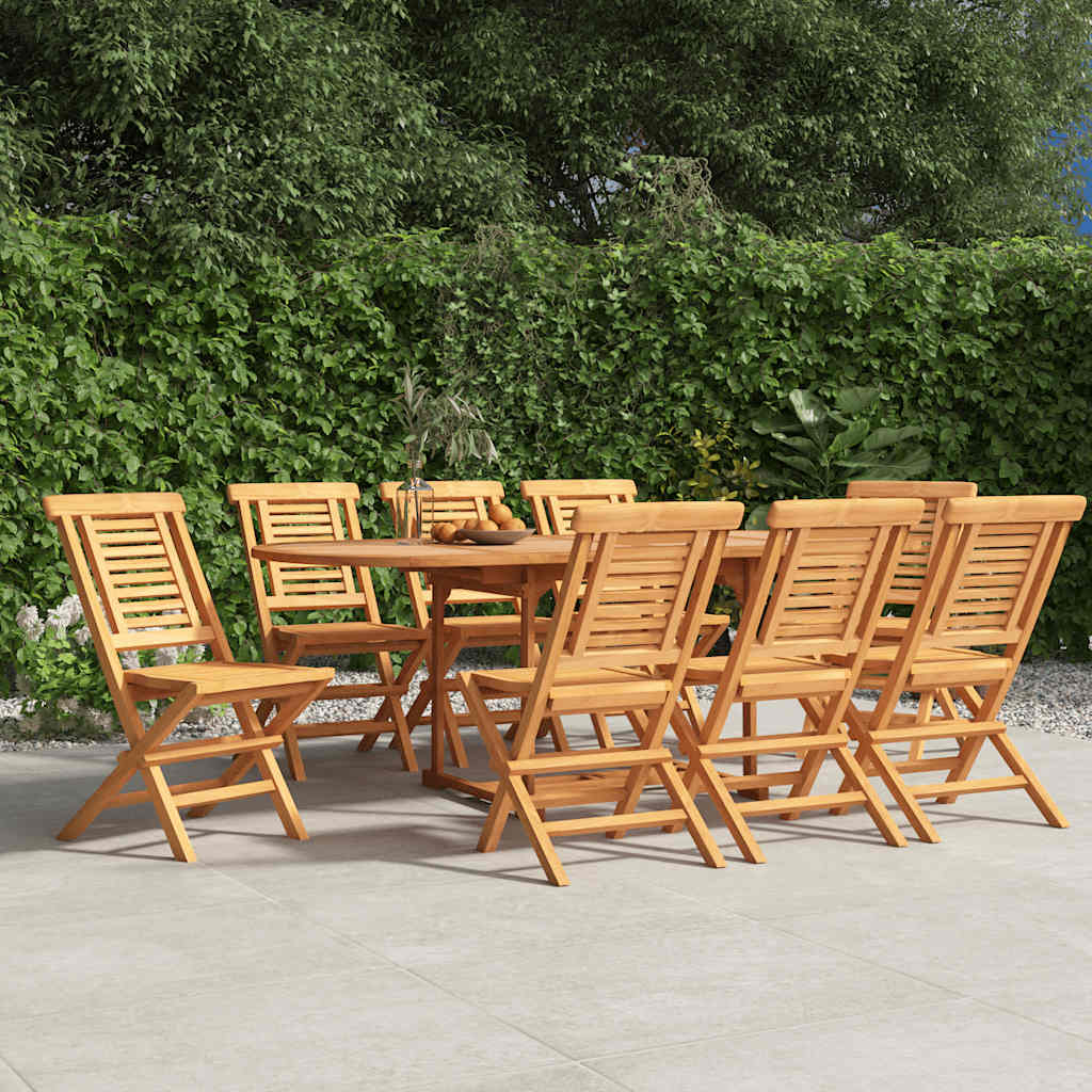 vidaXL Gartenstühle 8 Stk. Klappbar 47x63x90 cm Massivholz Teak