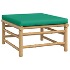 vidaXL 11-tlg. Garten-Lounge-Set mit Grünen Kissen Bambus