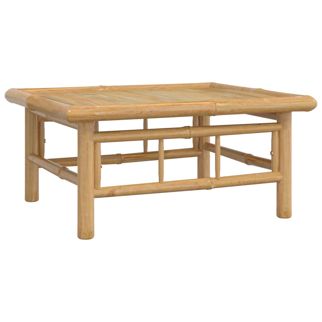 vidaXL 9-tlg. Garten-Lounge-Set mit Cremeweißen Kissen Bambus