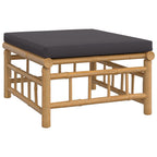 vidaXL 10-tlg. Garten-Lounge-Set mit Dunkelgrauen Kissen Bambus