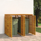 vidaXL Mülltonnenbox für 2 Tonnen 140x89x117 cm Massivholz Akazie