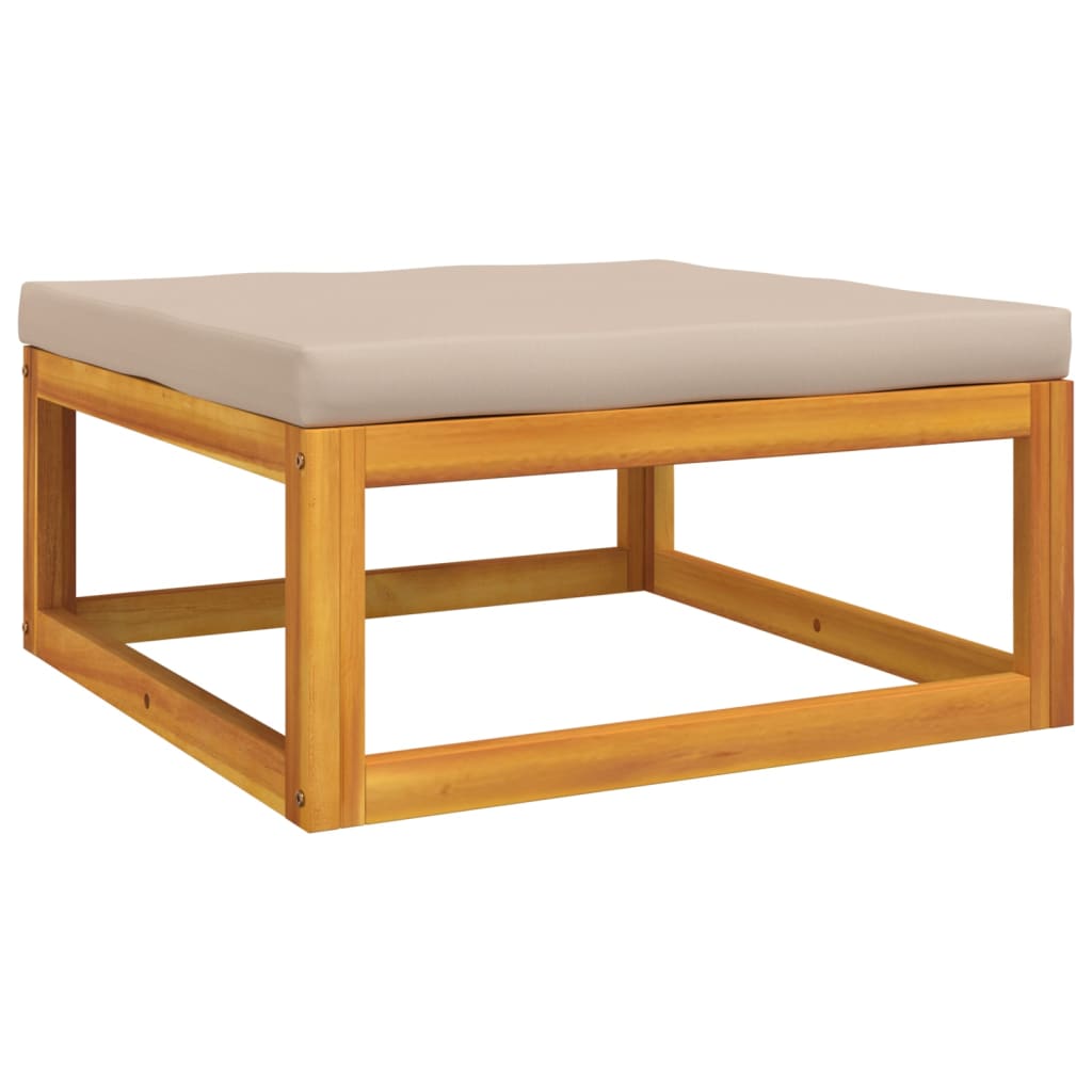 vidaXL 5-tlg. Garten-Lounge-Set mit Taupe Kissen Massivholz