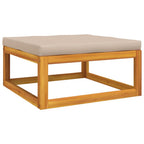 vidaXL 5-tlg. Garten-Lounge-Set mit Taupe Kissen Massivholz