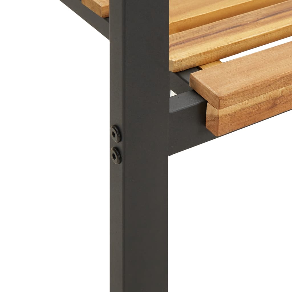 vidaXL Stapelbare Gartenstühle 8 Stk. Massivholz Akazie und Metall