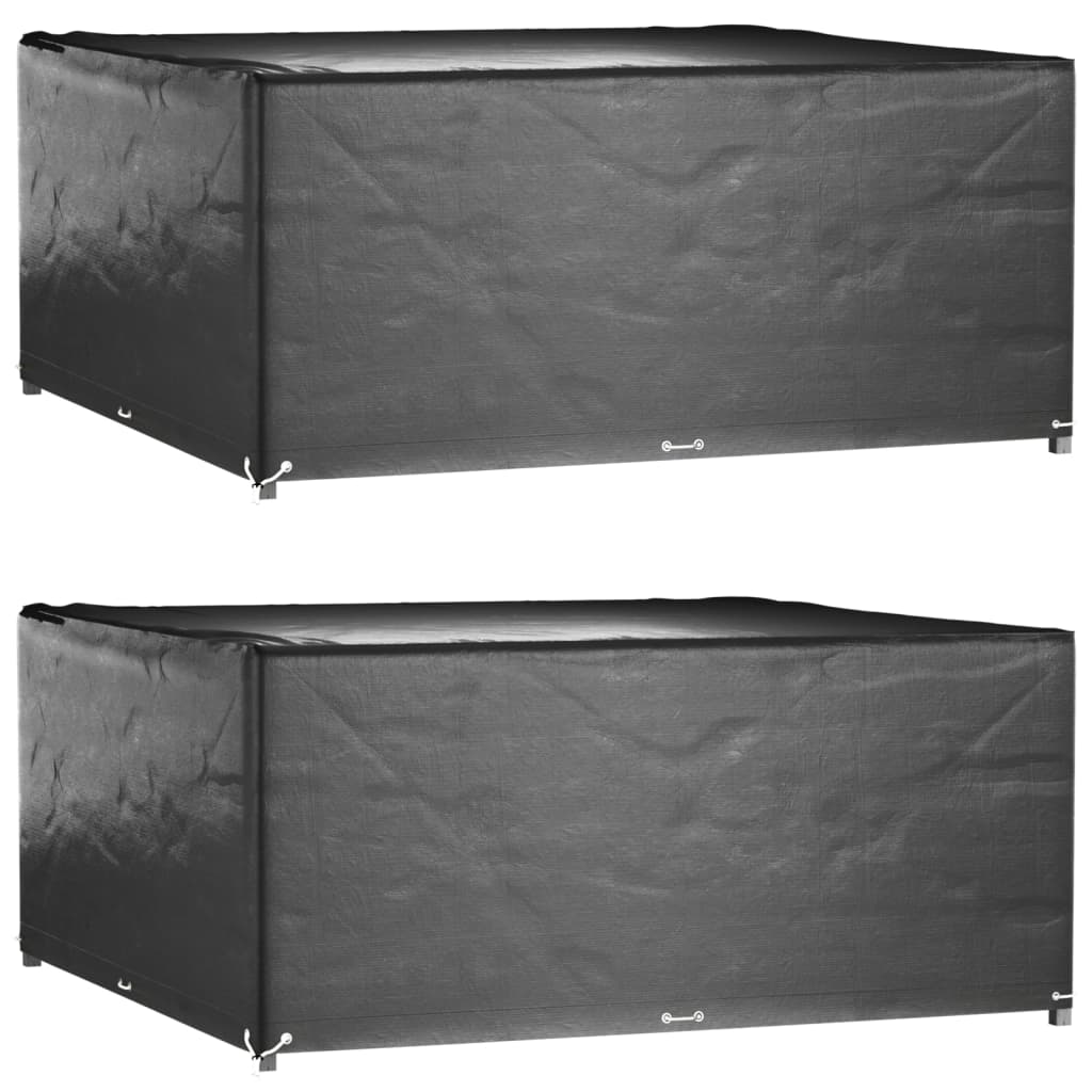 vidaXL Gartenmöbel-Abdeckungen 2 Stk. 16 Ösen 205x205x90cm Quadratisch