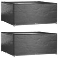 vidaXL Gartenmöbel-Abdeckungen 2 Stk. 16 Ösen 205x205x90cm Quadratisch