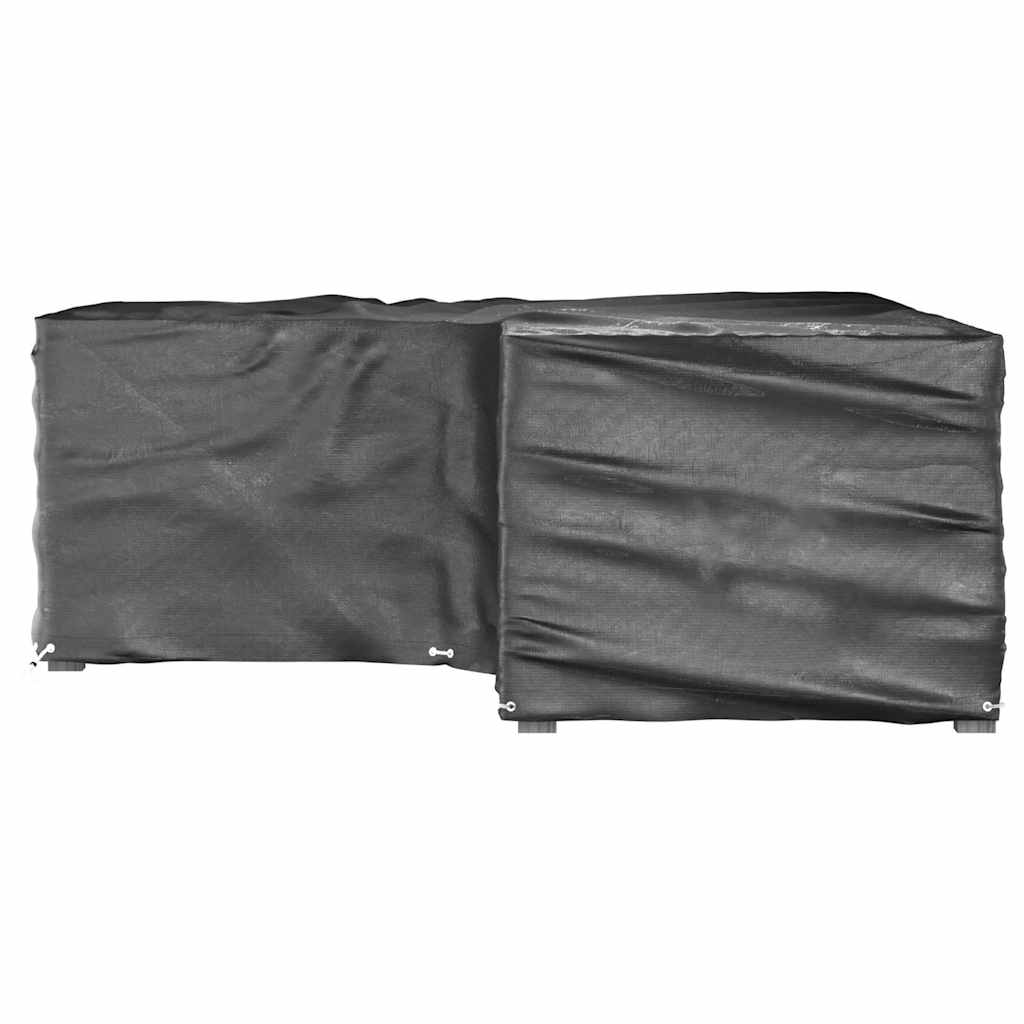 vidaXL Gartenmöbel-Abdeckungen in L-Form 2 Stk. 16 Ösen 215x215x70 cm