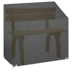 vidaXL Abdeckungen für Gartenbank 2 Stk. 8 Ösen 130x70x70/88 cm