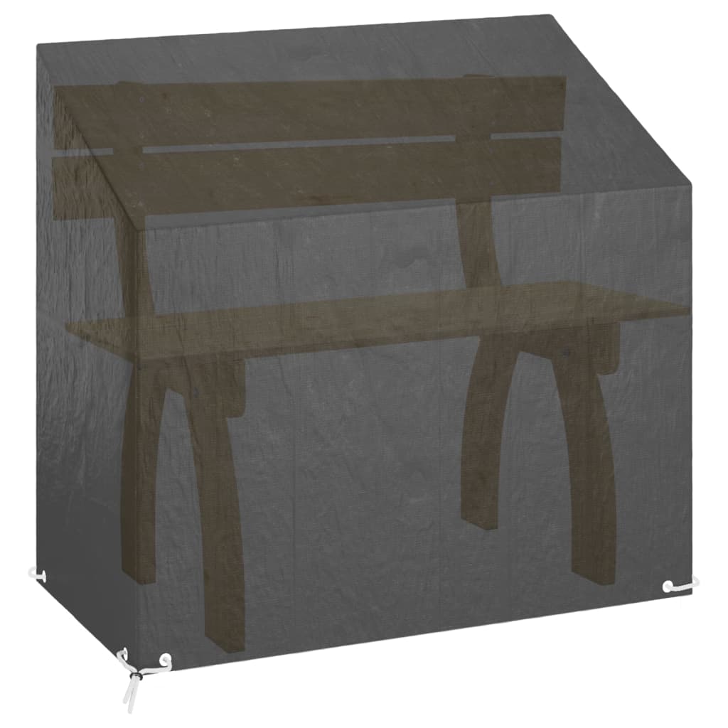 vidaXL Abdeckungen für Gartenbank 2 Stk. 8 Ösen 130x70x70/88 cm