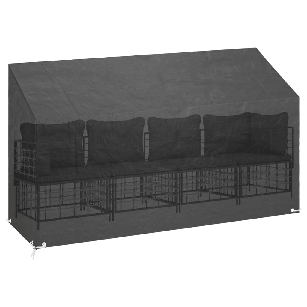 vidaXL Abdeckungen für Gartenbänke 2 Stk. 12 Ösen 210x70x70/88 cm