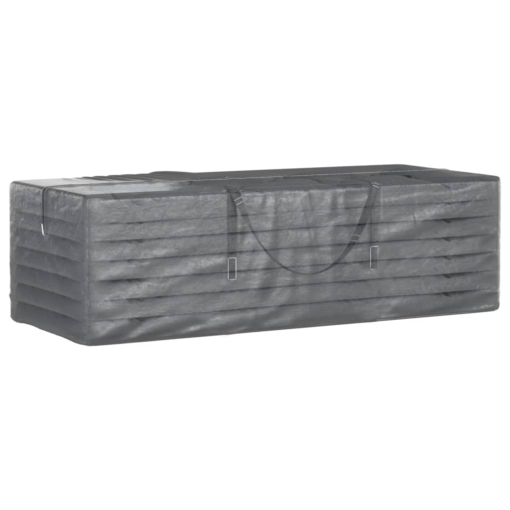 vidaXL Aufbewahrungstasche für Gartenkissen 2 Stk. Schwarz 135x40x55cm
