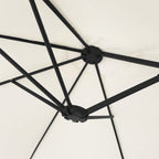 vidaXL Doppelsonnenschirm Sandweiß 449x265 cm