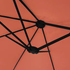 vidaXL Doppel-Sonnenschirm Terrakottarot 449x265 cm