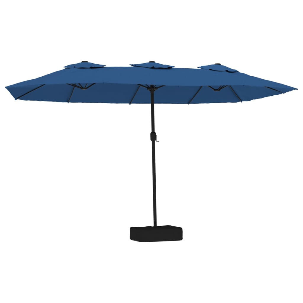 vidaXL Doppel-Sonnenschirm Azurblau 449x265 cm