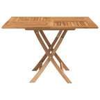 vidaXL Gartentisch Klappbar 110x110x75 cm Massivholz Teak