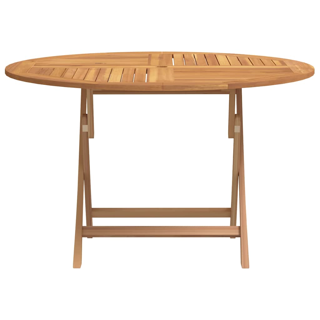 vidaXL Gartentisch Klappbar Ø 110x75 cm Massivholz Teak