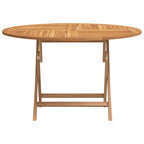 vidaXL Gartentisch Klappbar Ø 110x75 cm Massivholz Teak