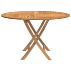 vidaXL Gartentisch Klappbar Ø 110x75 cm Massivholz Teak