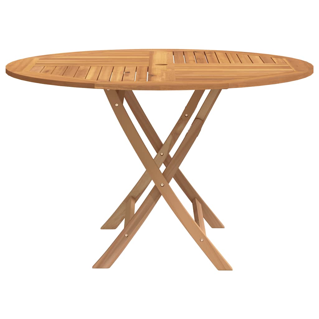 vidaXL Gartentisch Klappbar Ø 110x75 cm Massivholz Teak