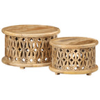 vidaXL 2-tlg. Couchtisch-Set Massivholz Mango