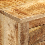 vidaXL Sideboard 80x30x65 cm Massives Raues Mangoholz