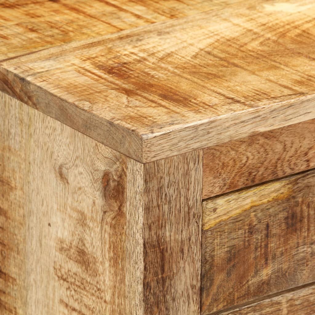 vidaXL Sideboard 80x30x65 cm Massives Raues Mangoholz