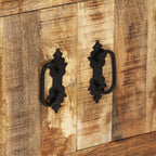 vidaXL Sideboard 80x30x65 cm Massives Raues Mangoholz