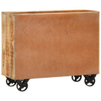 vidaXL Sideboard mit 3 Schubladen 80x30x65 cm Massives Raues Mangoholz