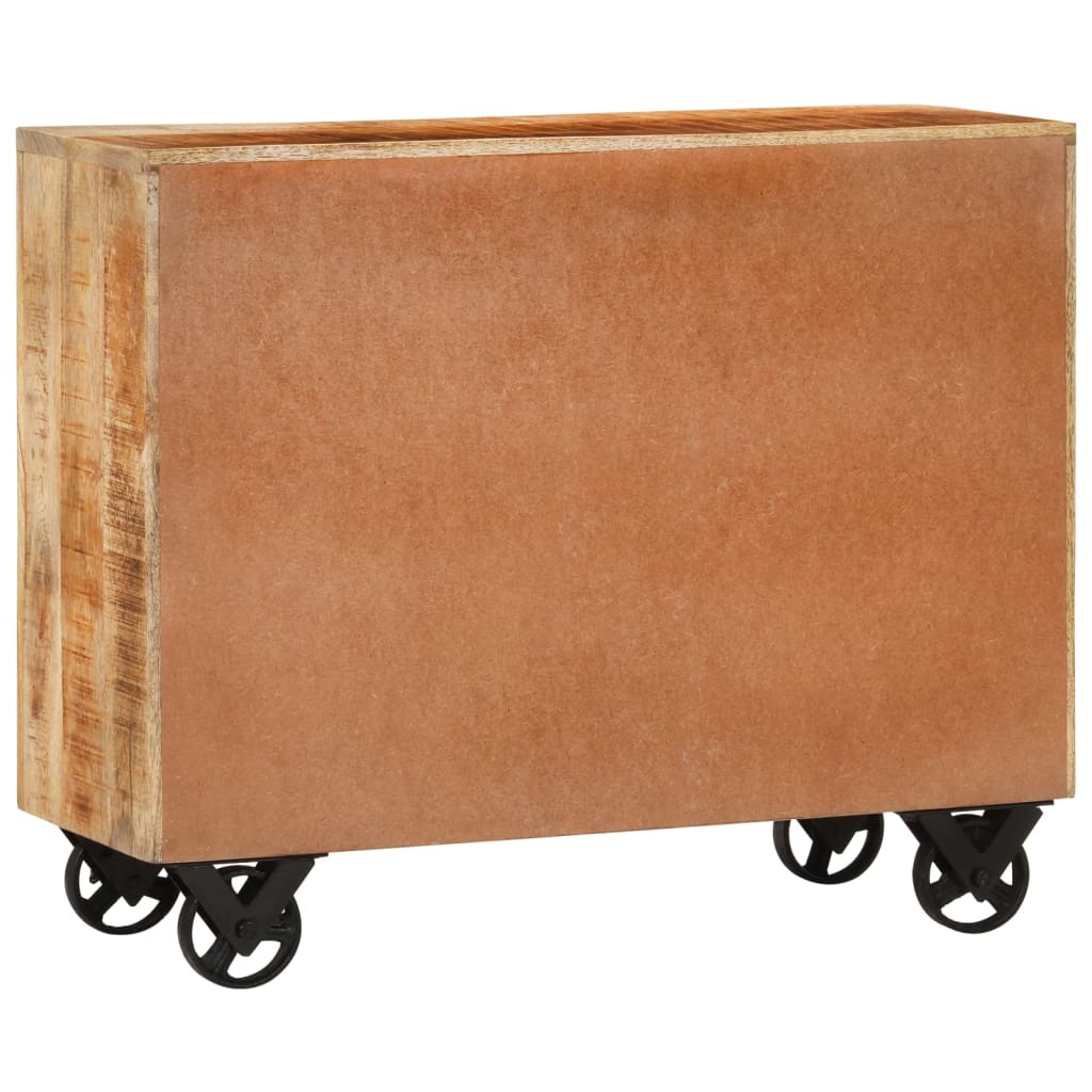 vidaXL Sideboard mit 3 Schubladen 80x30x65 cm Massives Raues Mangoholz