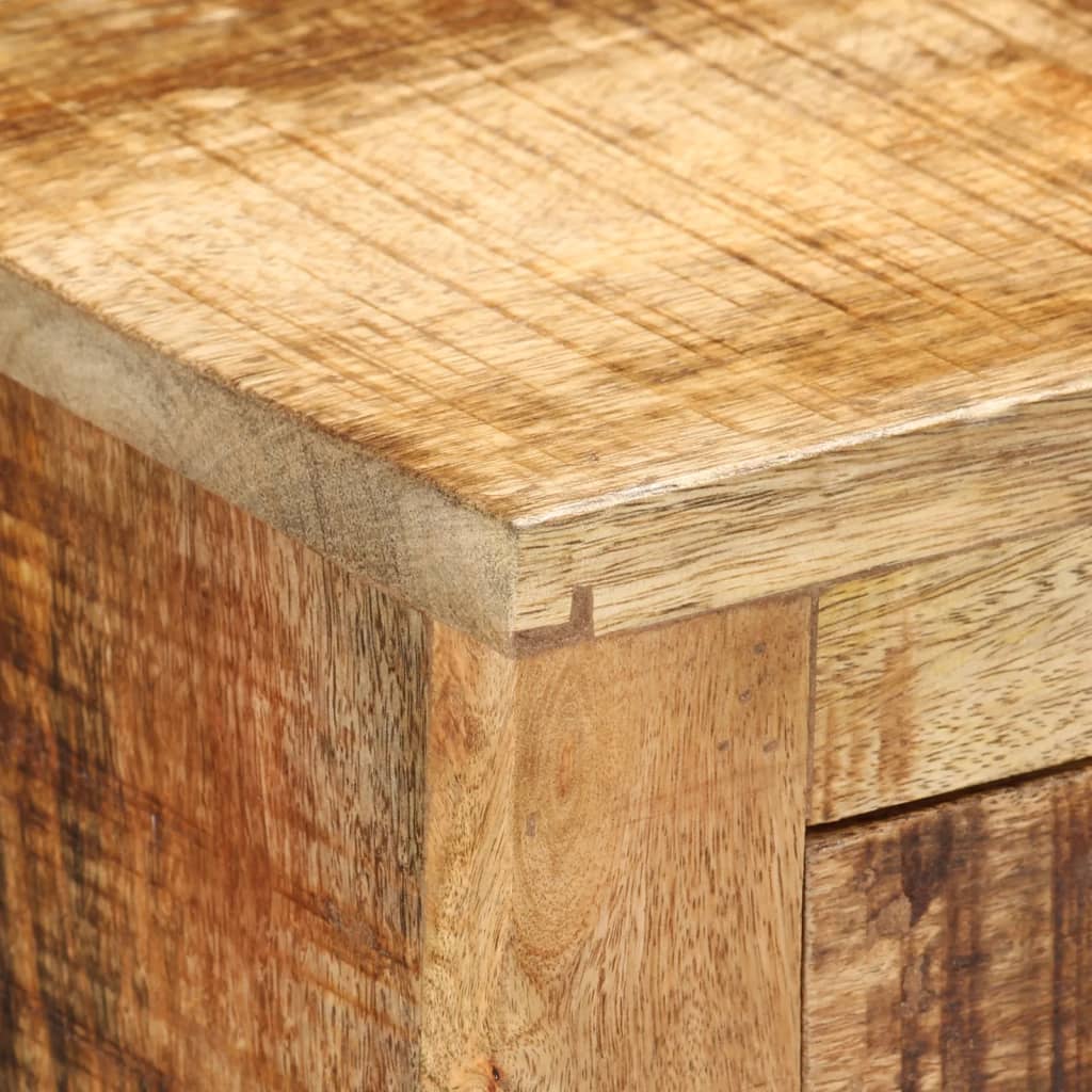 vidaXL Sideboard mit 3 Schubladen 80x30x65 cm Massives Raues Mangoholz