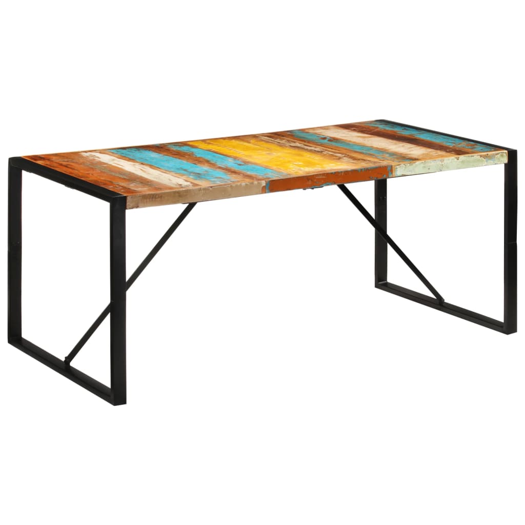 vidaXL Esstisch 110x55x76 cm Altholz Massiv