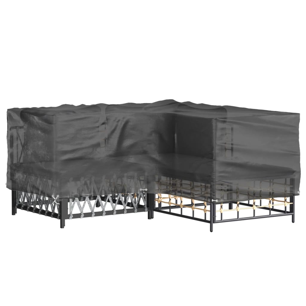 vidaXL Gartenmöbel-Abdeckung in L-Form 12 Ösen 185x185x70 cm