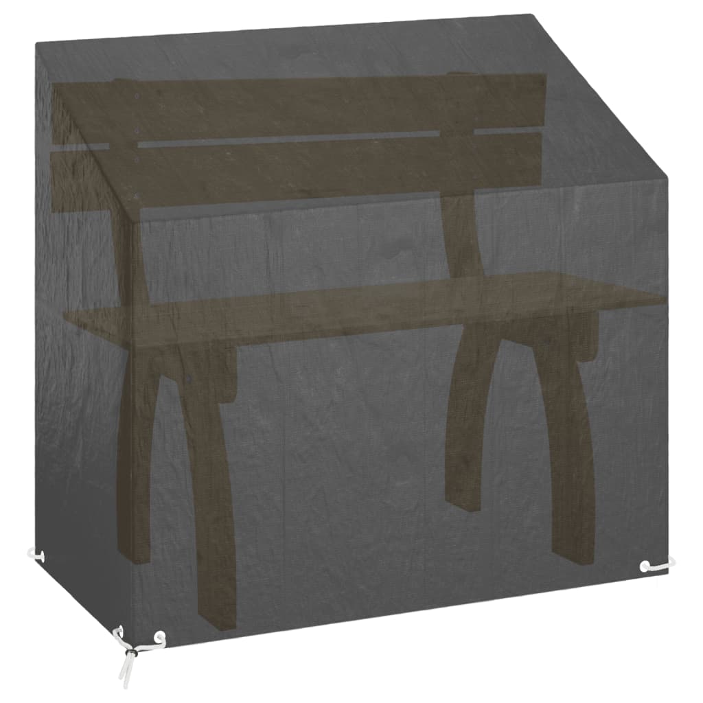 vidaXL Abdeckung für Gartenbank 8 Ösen 130x70x70/88 cm Polyethylen