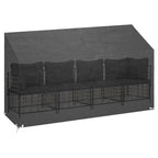 vidaXL Abdeckung für Gartenbank 12 Ösen 210x70x70/88 cm Polyethylen
