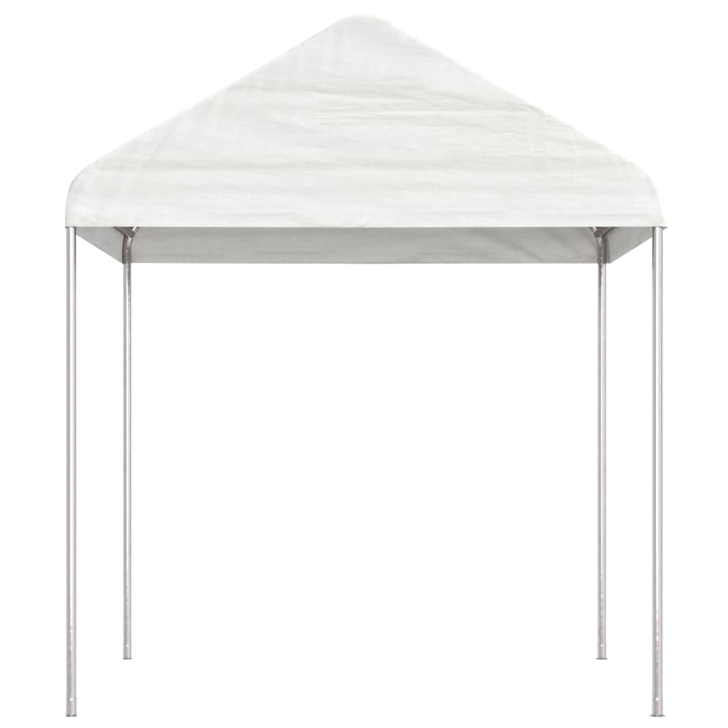 vidaXL Pavillon mit Dach Weiß 4,46x2,28x2,69 m Polyethylen