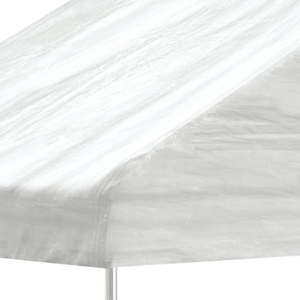 vidaXL Pavillon mit Dach Weiß 4,46x2,28x2,69 m Polyethylen