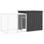 vidaXL Kaninchenkäfig Anthrazit 200x91x100 cm Verzinkter Stahl