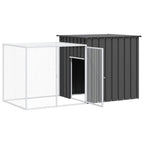 vidaXL Kaninchenkäfig Anthrazit 200x91x100 cm Verzinkter Stahl
