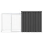 vidaXL Kaninchenkäfig Anthrazit 200x91x100 cm Verzinkter Stahl