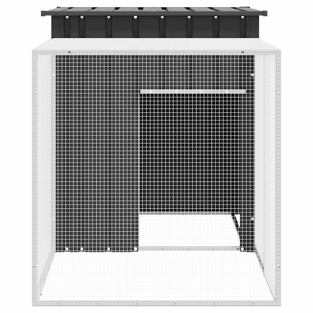 vidaXL Kaninchenkäfig Anthrazit 200x91x100 cm Verzinkter Stahl
